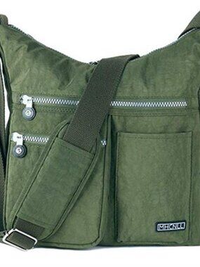 Womens Crossbody Bag RFID Anti Theft Lightweight Nylon Travel Shoulder Purse